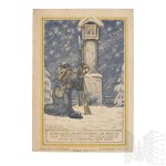 II RP Card In Memory of the Sacrifice Made on Christmas Eve for a Polish Soldier - 24 December 1918, National Welfare Society