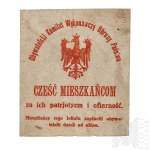 II Republic Patriotic Fundraising Brick Support of the Country Polish-Bolshevik War - Citizens