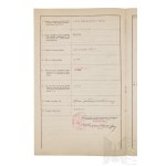 II RP Printing of the Ministry of Military Affairs Application for the award of the Silver Cross of Merit to Bronislaw Weckowicz - 5th Baon KOP "Luzki".