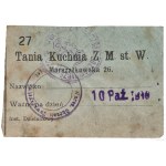 1WW - Warsaw "Tania Kuchnia" Supply Voucher(?) 10 October 1918 -Distribution Committee, 26 Marszalkowska Street, Warsaw Christian Women