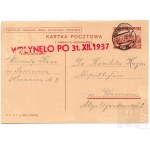 II RP Postal Card Committee of the Cross and Medal of Independence - Sosnowiec, Warsaw