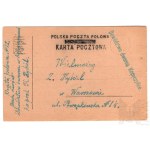 II RP Postal Card Polish Field Post Office Command Kopyczyńce (Kresy) - 1919 Year.