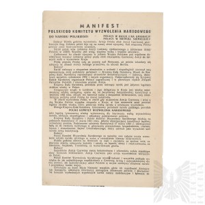 2WŚ/PRL Manifest Polskiego Komitetu Wyzwolenia Narodowego