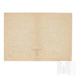 Third Reich Document from the Labor Office 1942 Arbeitsamt - Kolmar (Chodzież) / Czarnków (Poznań) Wartheland