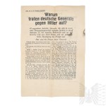 USSR/III Reich Propaganda Leaflet Addressed to Wehrmacht Soldiers Encouraging Surrender.