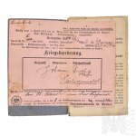 Cesarstwo Niemieckie Książeczka Wojskowa Militarpak - Walki we Polsce i Francji - Wilno, Mazury, Augustowo,, Lotarynka, Somma, Niemien