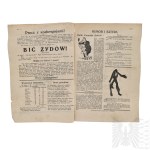 II RP Anti-Semitic Newspaper "BAT" - Poznań - "BEAT THE JEW! DON