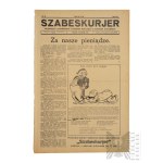 II RP Anti-Semitic Newspaper "SZABES KURJER" Nr.10 - Main Board of the Federation of Polish Unions of Defenders of the Fatherland