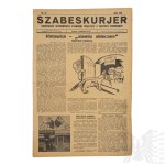 II RP Anti-Semitic Newspaper "SZABES KURJER" - Poznań - "Katowice - The Promised Land - of Jewish Traders"