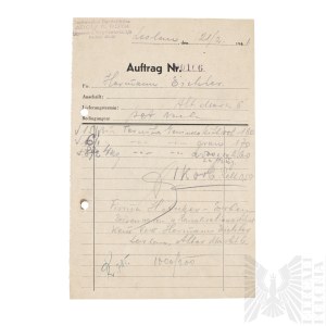 [JUDAICA] 2WŚ/Okupacja Zamówienie Do Getta w Łodzi - 1941 r. - Łódź/Litzmannstadt