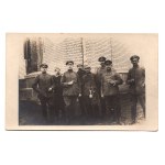 WW1 - Lancer of the 2nd Lancer Regiment of the Legions with Prussian Soldiers in Minsk Mazowiecki (Novo-Minsk) Station, Jozef Laskowski of Lublin. 1915, Tapestry, Saber