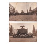 II RP Two Photos Showing the Monument to the Fallen for the Fatherland - Warsaw