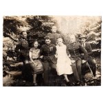 II RP Photograph of Polish Army Soldiers During Tour with Civilians - Virtuti Militari, Cross of Valour