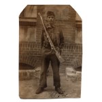 II RP Photograph of a Soldier of the Polish Army - 1923 Year - Chargers wz.22 and Mauser Rifle