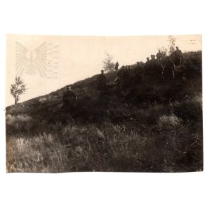 II RP Fotografia Oficerów Wojska Polskiego Podczas Manewrów