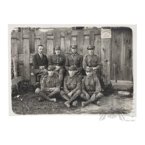 II RP Fotografia Grupowa Żołnierzy - 8 Pułk Artylerii Polowej - Płock, Spółdzielnia, Virtuti Militari