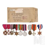 PSZnZ Spangles of Distinction after a Soldier of the 1st Armored Division - Gold Cross of Merit (Picchiani Barlacchi) , Army Medal, Cross of the 1st Armored Division - Wladyslaw Wolanski