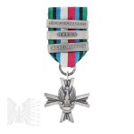 PRL Cross of Combat Action of the Polish Armed Forces with Legitimation and Fittings - Falaise, Breda, Wilhelmshaven- 1st Armored Division - Posthumous Award - Wladyslaw Wolanski