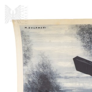 Marek Żuławski (1908 - 1985), PSZnZ Plakat Propagandowy “Warsaw August-September-1944” - Powstanie Warszawskie, Kolumna Zygmunta