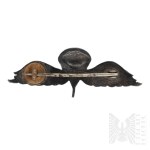 [SILVER] PSZnZ/UK Sweetheart Parachute Wings Brooch.