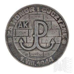 PRL Medal AK Armia Krajowa - Pokonani - Niezwyciężeni 1939-1945 Powstanie Warszawskie
