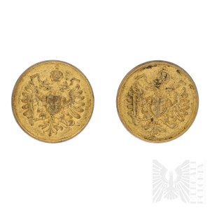 Austro-Węgry Dwa Guziki Urzędowe - Orzeł Austriacki
