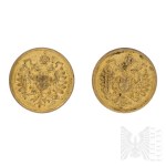 Austro-Hungarian Two Official Buttons - Austrian Eagle