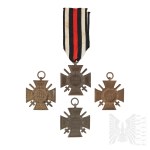 German Empire/1WW Set of 4 Hindenburg Crosses