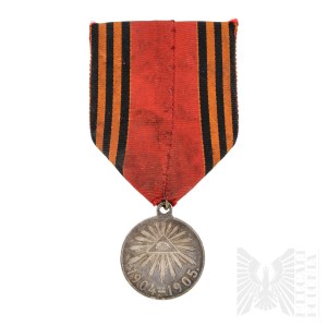 [SREBRO] Carska Rosja Oficerski Medal Za Wojnę Rosyjsko-Japońską 1904-1905