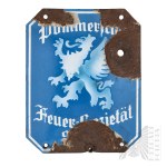 Third Reich Shot German Signboard of Pomeranian Insurance Company with a Bullet Punch - Pomerania