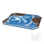 Third Reich Shot German Signboard of Pomeranian Insurance Company with a Bullet Punch - Pomerania