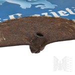 III Rzesza Przestrzelony Niemiecki Szyld Pomorskiego Towarzystwa Ubezpieczeń z Wbitym Pociskiem - Pomorze