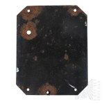 III Rzesza Przestrzelony Niemiecki Szyld Pomorskiego Towarzystwa Ubezpieczeń z Wbitym Pociskiem - Pomorze