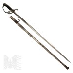 XIX Wiek Szabla “Hallerówka” Oficera Piechoty wz.1881 - Ślady Po Odłamkach