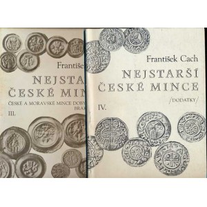 Num.catalogues, Cach F.: The Oldest Czech Coins 1. - 4. volumes 4 volumes