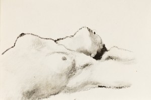 Ludwik MACIĄG (1920-2007), Akt kobiety leżącej z uniesioną za głowę ręką