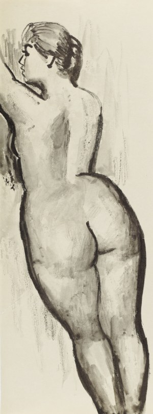 Ludwik MACIĄG (1920-2007), Akt kobiety stojącej tyłem