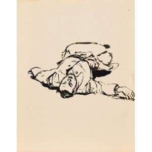 Ludwik MACIĄG (1920-2007), Náčrtky z války: zraněný voják