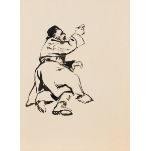 Ludwik MACIĄG (1920-2007), Sketches from war: the shooting soldier