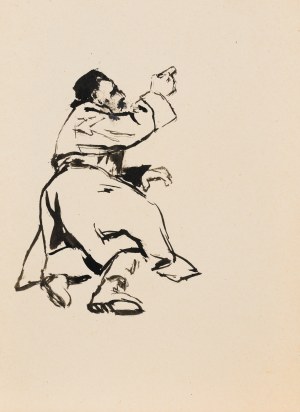 Ludwik MACIĄG (1920-2007), Szkice z wojny: strzelający żołnierz