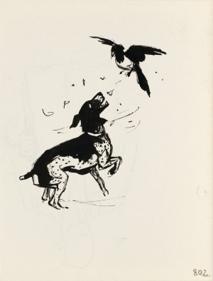 Ludwik MACIĄG (1920-2007), Pies i ptak
