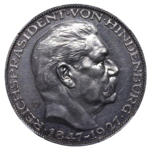 Germany, Silver Medal - Paul von Hindenburg, NGC, MS 60