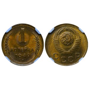 Unione Sovietica, 1 Kopeck, anno 1949, NGC, MS 67, Top PoP