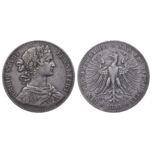 Libera città imperiale di Francoforte, 1 Vereinsthaler, anno 1859