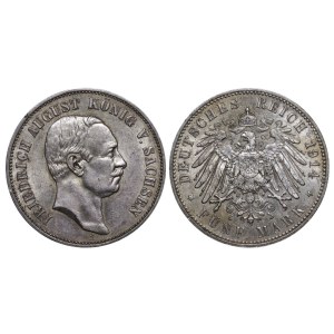 Königreich Sachsen, 5 Mark, Jahr 1914, E