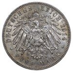 Königreich Sachsen, 5 Mark, Jahr 1914, E
