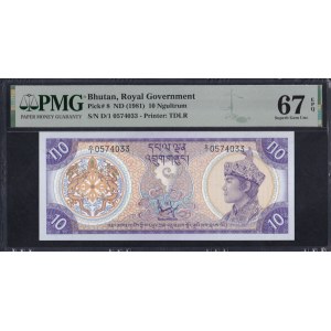 Bhutan, 10 Ngultrum, 1981, Superb Gem UNC 67 EPQ