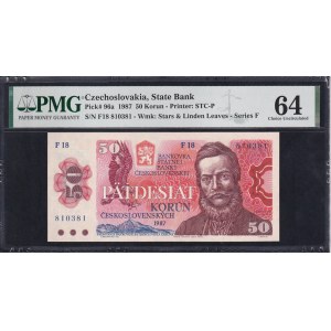 Czechoslovakia, 50 Korun, 1987, Choice UNC 64