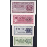 Germany, Set of 4 Banknotes (1, 5, 10, 50 Reichsmark), 1944, UNC