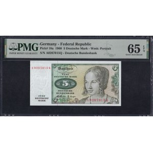 Germany (GFR), 5 Deutsche Mark, 1960, Gem UNC 65 EPQ